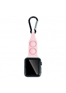 Bracelet en Silicone pour Apple Watches Mousqueton Rose