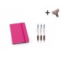 Set Cahier A6 + Stylos Rose